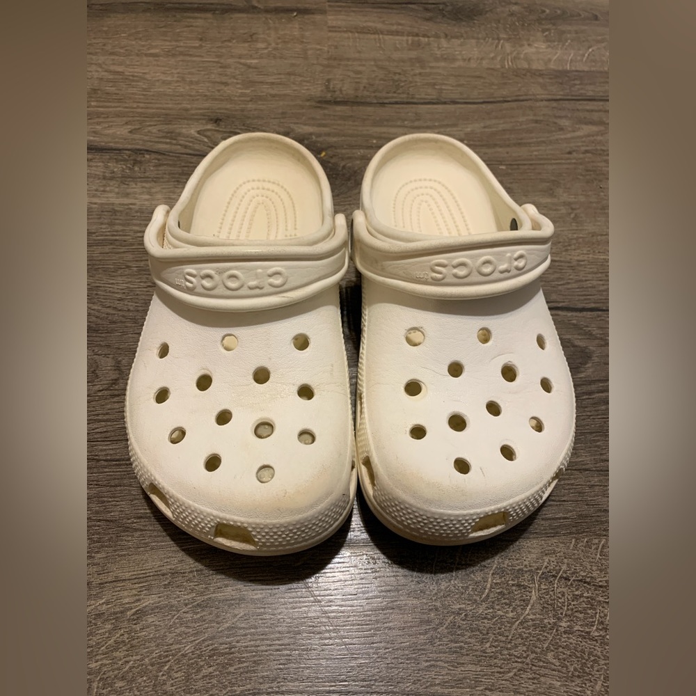 Junior size 3 white crocs